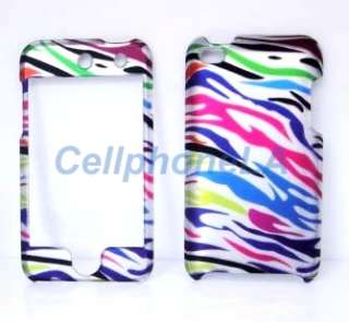 Colored Zebra Hard Case Cover New Ipod Touch 4G 4th Gen  