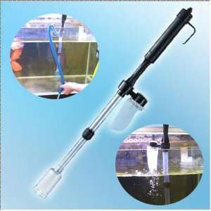 Aquarium Battery Syphon Auto Fish Tank Vacuum Gravel Water Filter 