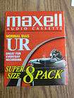 maxell audio cassette 8 pack super size normal bias ur