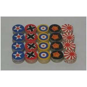 Axis & Allies Game Part   Set of 100 Control Markers