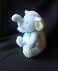   Wonders Plush Elephant Blue Green Rattle Baby Toy Lovey Stuffed Animal