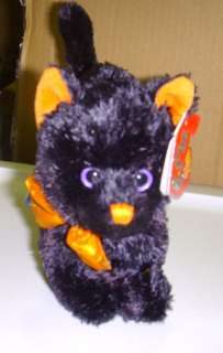 Scaredy Cat Black Cat Beanie Baby Halloween Plush NWT  
