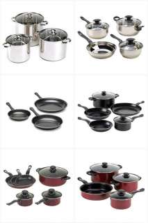 Cookware NON Stick Lidded Insulated Handles Pot & Pan Sets Iron 