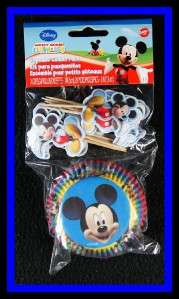  **MICKEY MOUSE CLUBHOUSE BAKING CUPS & PICKS COMBO PACK** NIP #4440