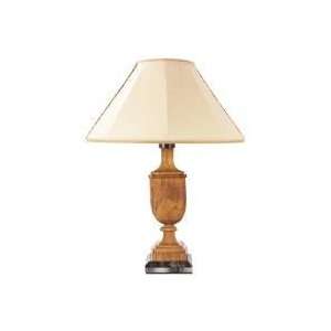 Frederick Cooper Square Baluster Shape teak Wood Table Lamp with Black 
