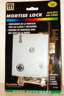   Lock With Keys And Strike Plate Door Hardware Brass#035BL NEW  