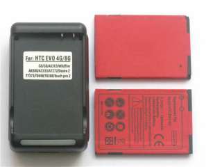 2X 1800MAH Battery+Charger for Sprint HTC EVO 4G NEW  