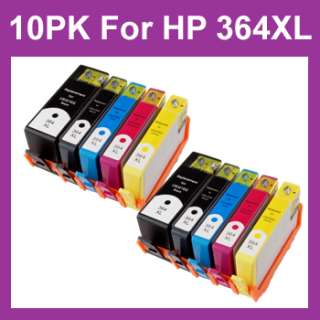 10 Combo Pack Ink Cartridge for HP 364XL 364 XL Fax C410b C309a 
