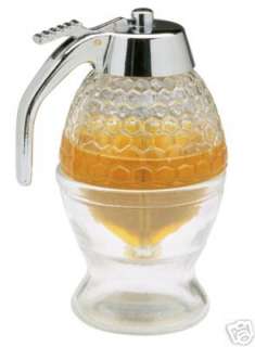 NORPRO Glass Honey/Syrup Dispenser 8 oz NEW 028901007805  