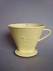 Giant 60s yellow Melitta coffee filter, size 1 x 6 , one hole