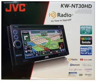 NEW JVC KW NT30HD TOUCHSCREEN GPS NAVIGATION IPOD IPHONE AUX USB 