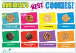 Girl Scout Cookies 2012 Mints Peanut Butter Caramel Shortbread Lemon 