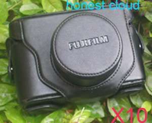 Leather Camera Bag Case For Fujifilm FUJI Finepix X10 LC X10 Black 