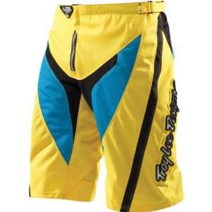   Designs Sprint Mens Short Bike Race BMX Pants   Yellow/Blue / Size 32