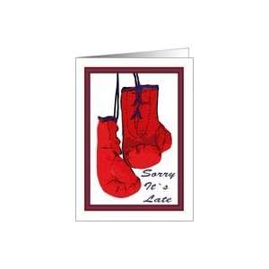  Belated Birthday   Boxing Gloves Card Health & Personal 