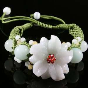  Adjustable Jade Flower Bracelet 8 