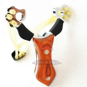   Use Hunter Slingshot Sling Shot Wood Handle Catapult Classical Design