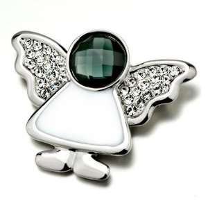   Rhinestone Crystal Cute Angel Brooches And Pins Pugster Jewelry