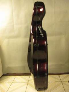 strong dark red carbon fiber cello case 4/4  