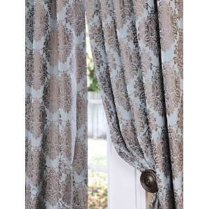   Sea Mist Patterned Faux Silk Curtains & Drapes