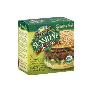 Sunshine Burgers Veggie Burgers, Organic, Garden Herb, 8 oz, (pack of 