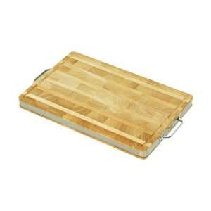   Steel Banded Butcher Block Style Cutting Board