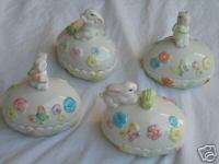 EASTER LOT 4 Trinket Boxes Eggs Bunny  BEAUTIFUL  