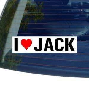  I Love Heart JACK   Window Bumper Sticker: Automotive