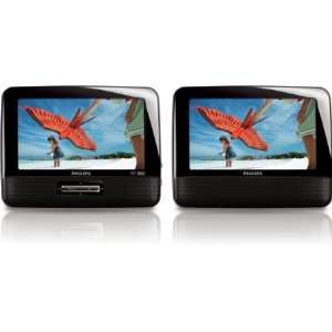   Dvd Player With Dual 7inch Lcd Screens Built In Stereo Speakers: Car