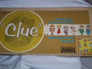 Parker Brothers CLUE board game 1963  