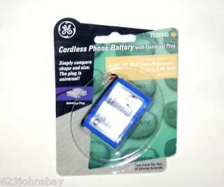 GE Cordless Phone Battery With Universal Plug TL26145  
