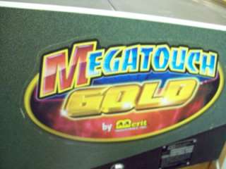 MEGATOUCH GOLD COUNTERTOP COIN OPERATED COMPUTER ELECTRONIC GAME NICE 