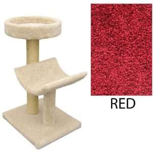  Two Level Cat House  Cradle & Perch   Red (Red) (37H x 26 