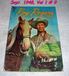 1948 Roy Rogers Comic Book, Vol 1, #9 Dell Sept. 1948  