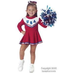    Childs Toddler Red Cheerleader Halloween Costume Toys & Games