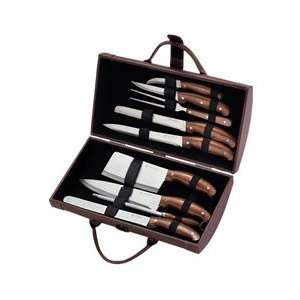  10pc Swiss Knife Set, Wilth Leather Case