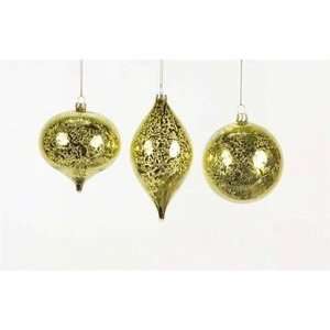   Glass Lime Green Finial Bulb Christmas Ornaments: Home & Kitchen