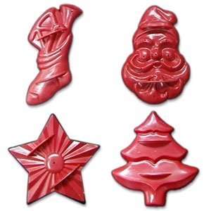    Aunt Chicks Merry Christmas Cookie Cutters Set