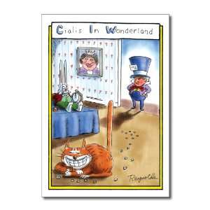  Cialis in Wonderland Funny Happy Birthday Greeting Card 
