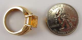 14K Yellow Gold Ring Citrine Accent Diamond CID 5 3/4  