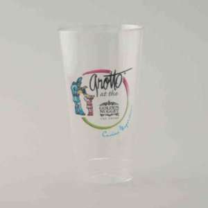  16 oz.   Clear fluted plastic recyclable cups. Health 