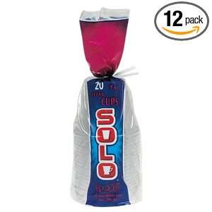  Solo 9 Ounce Plastic Clear Cups, 20 Count Packages (Pack 