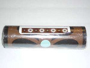   COCOA WALL BORDER brown robin egg blue white daisy flowers NEW  