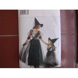  Witch Halloween Costume Sewing Pattern Misses Women XS S M 