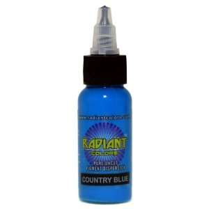  Radiant Colors   Country Blue   Tattoo Ink 1oz MADE IN USA 