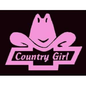  Chevy COUNTRY GIRL Large Pink VINYL STICKER/DECAL 