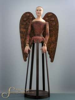 SANTOS Cage Doll ANGEL w/ wings 28 folk art Saint  