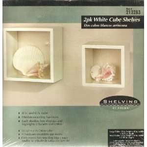  2 Pack White Cube Shelves: Home & Kitchen