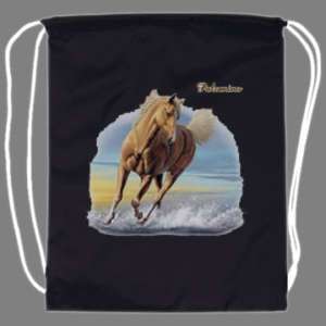 Palomino Horse Breed Drawstring Backpack tote bag  