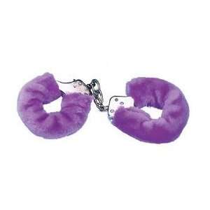  Soft Fuzzy Furry Purple Cuffs 